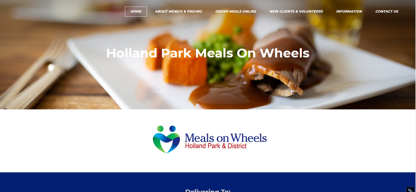 Web Design Holland Park Meals On Wheels